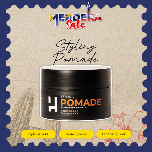 [HAIROS] Styling Pomade 100g | With Organic Argan Oil | High-Hold | Water Soluble | Easy Wash | Extra Shining