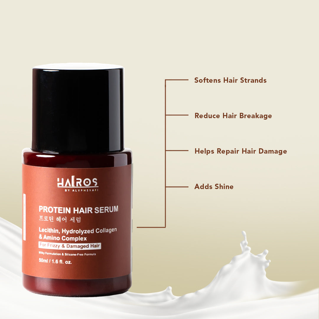 [HAIROS] Full Haircare Set - Scalp Shampoo 350ml + Scalp Tonic 150ml + Protein Hair Serum 50ml
