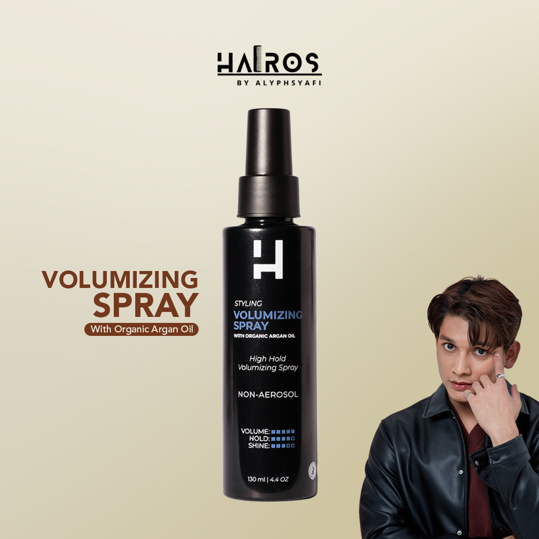 [HAIROS] Styling Volumizing Spray 130ml | With Organic Argan Oil | Non-Aerosol | Instant Volume | High Hold