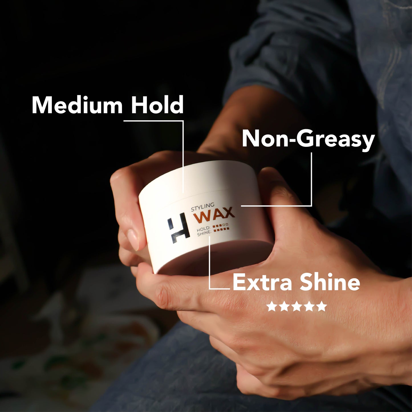 [HAIROS] Styling Wax 100g | Medium Hold | Water Soluble | Easy Wash | Non-Greasy | Extra Shine