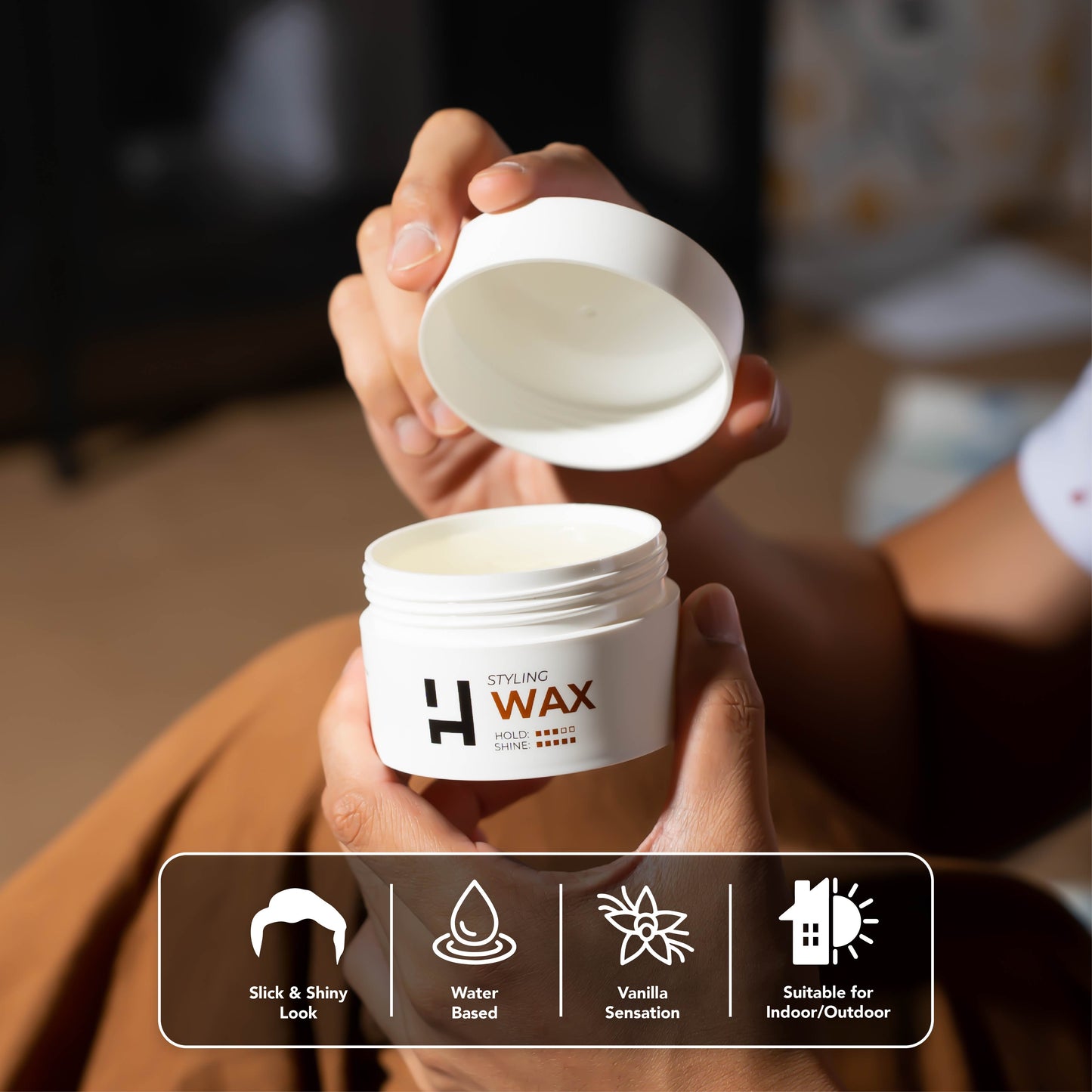 [HAIROS] Styling Wax 100g | Medium Hold | Water Soluble | Easy Wash | Non-Greasy | Extra Shine