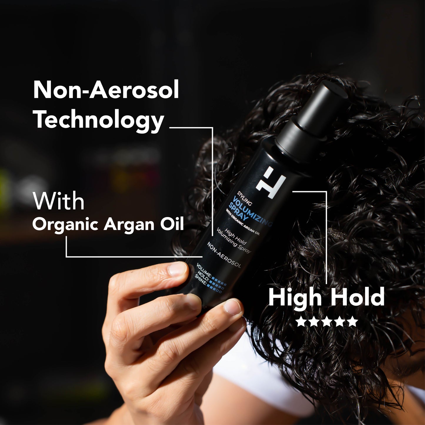 [HAIROS] Styling Volumizing Spray 130ml | With Organic Argan Oil | Non-Aerosol | Instant Volume | High Hold