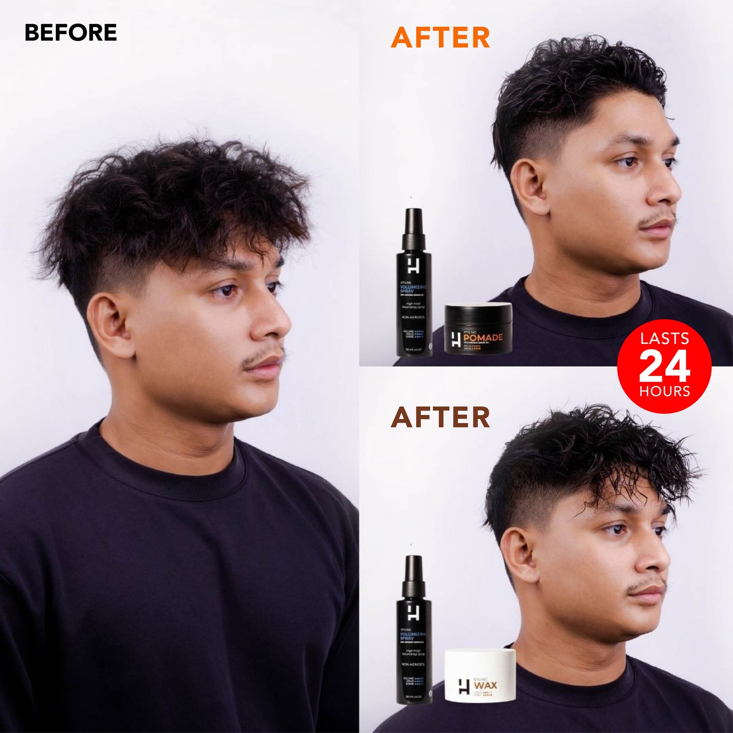 [HAIROS] Styling Pomade 100g | With Organic Argan Oil | High-Hold | Water Soluble | Easy Wash | Extra Shining