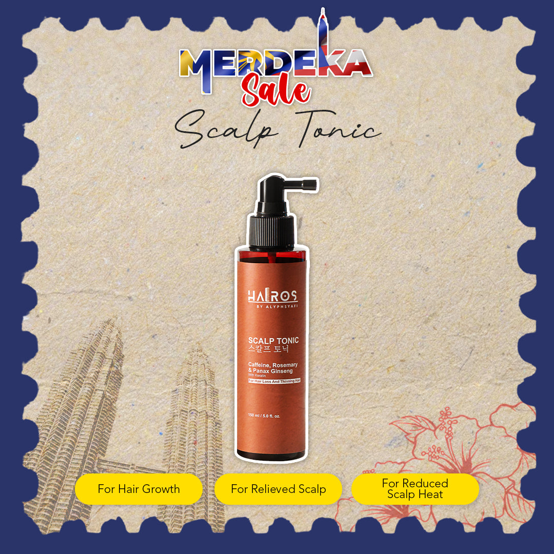 [HAIROS] Scalp Tonic 150ml with Caffeine, Rosemary, Panax Ginseng & Keratin [For Hair Loss and Thinning Hair]