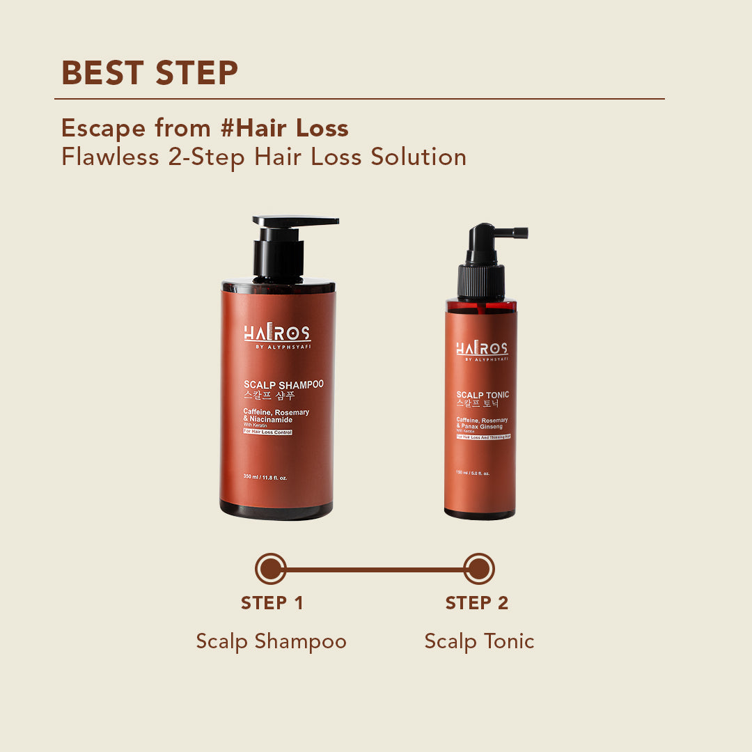 Scalp Tonic 150ml with Caffeine, Rosemary, Panax Ginseng & Keratin [For Hair Loss and Thinning Hair]